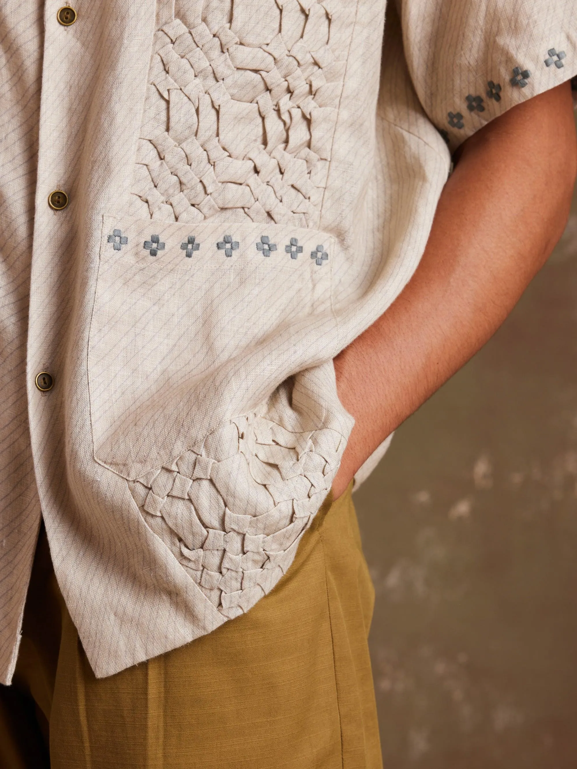 Reinforced Seams Smocked Shirt
