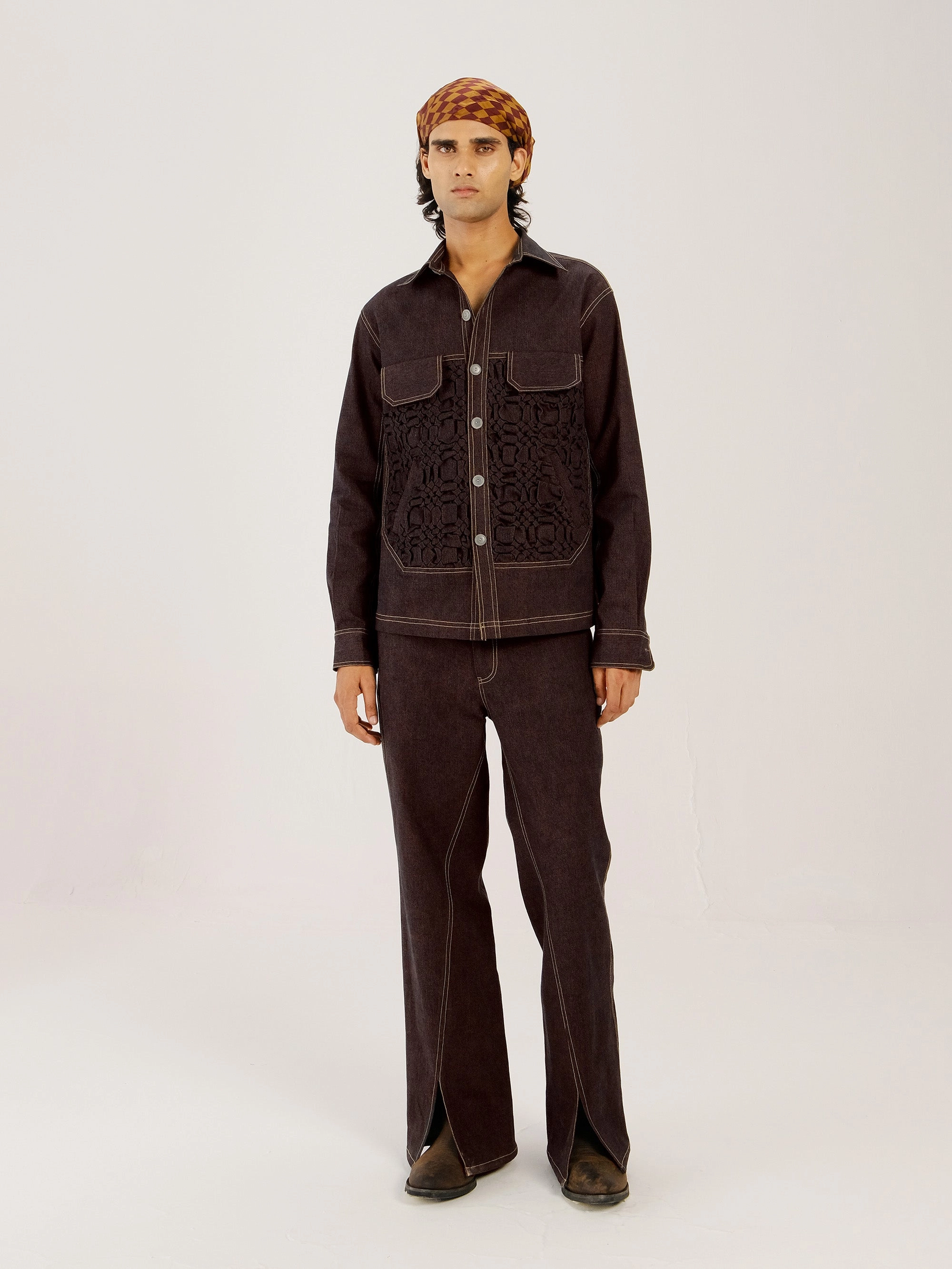 Ergonomic Drape Flexible Cuffs Smocked Collar Jacket