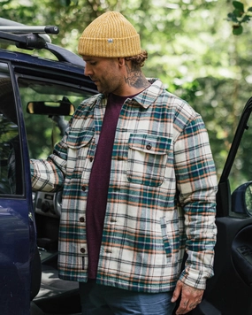Freestyle Sherpa-Lined Overshirt - Birch/Rain Forest Check Reinforced Zippers Moisture Control Fibers