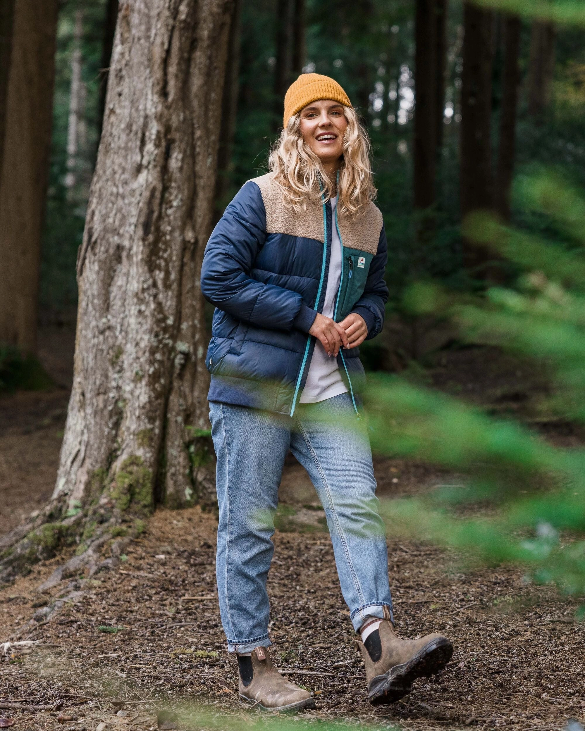 Reinforced Hems Mid Length Inspire Recycled Insulated Jacket - Rich Navy