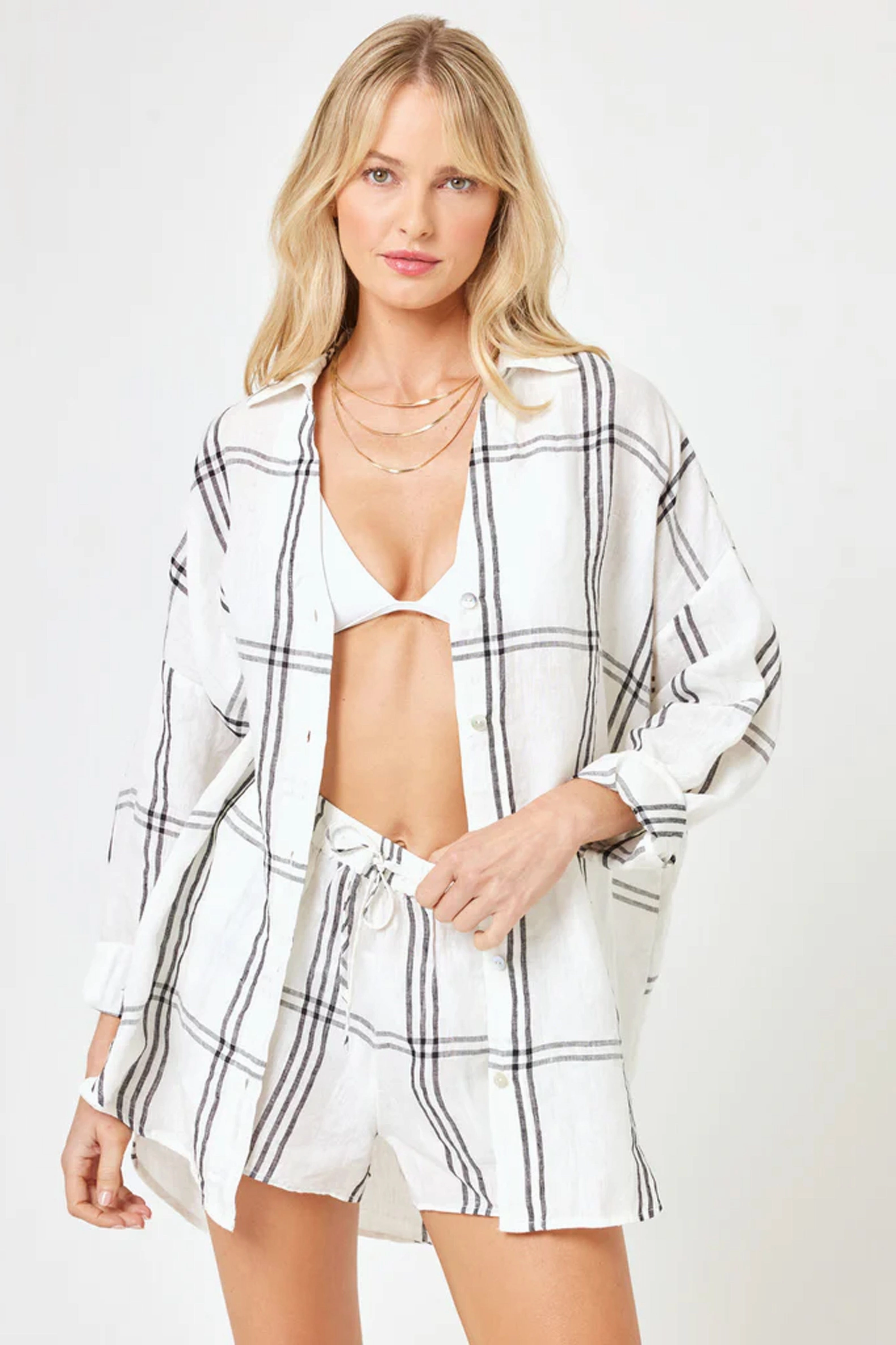 Printed Pattern L*SPACE | Rio Short - Late Mornings Plaid