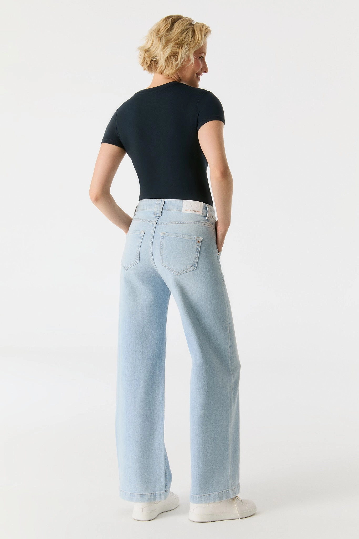 Lulu Wide Leg Pant - Aqua Blue  30" Inseam Soft Material