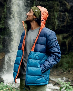 Day To Day Flynn Recycled Insulated Jacket - Rich Navy/ Burnt Orange