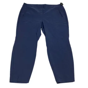 Athletic Pants By Lane Bryant In Navy, Size:3X Cold Weather Wear Slim Design