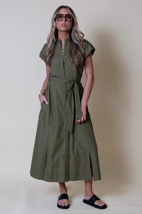 Dew Glow DEREK LAM | Haley Shirt Dress - Hunter