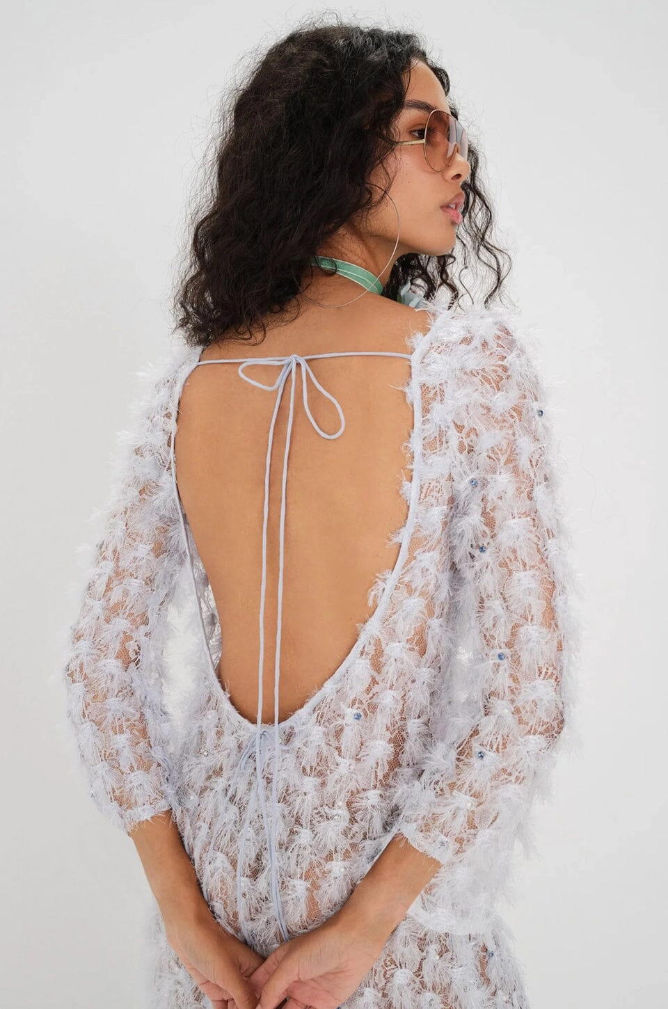Soft Glide Smart and Sleek FOR LOVE & LEMONS | Amber Midi Dress - Blue