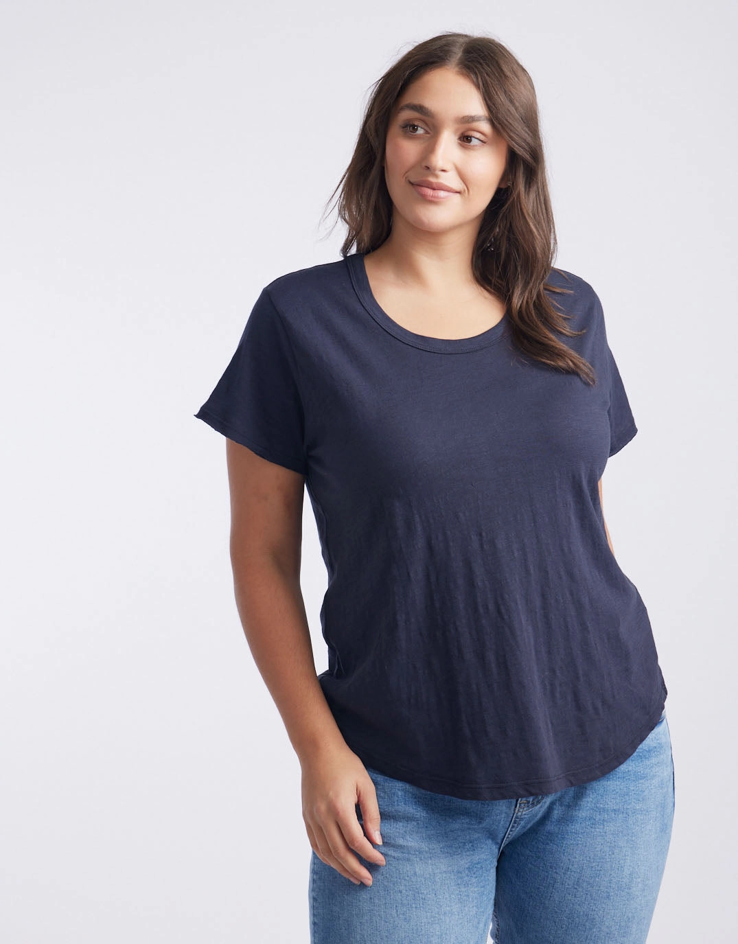 Original Round Neck T-Shirt - Navy Essential Casual Casual Choice