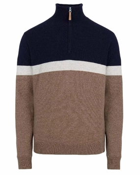 Ribbed Knit City Casual Holebrook Mens Stellan T-Neck Windproof Sweater