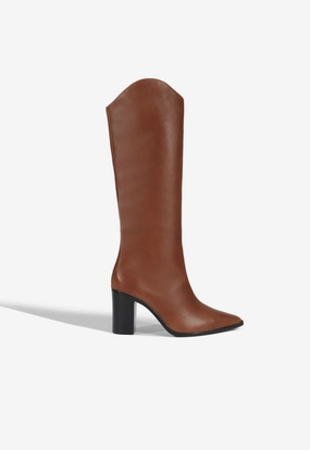 Leather Upper Flexible Frame Urban Traveler Maryana Block Leather Boot