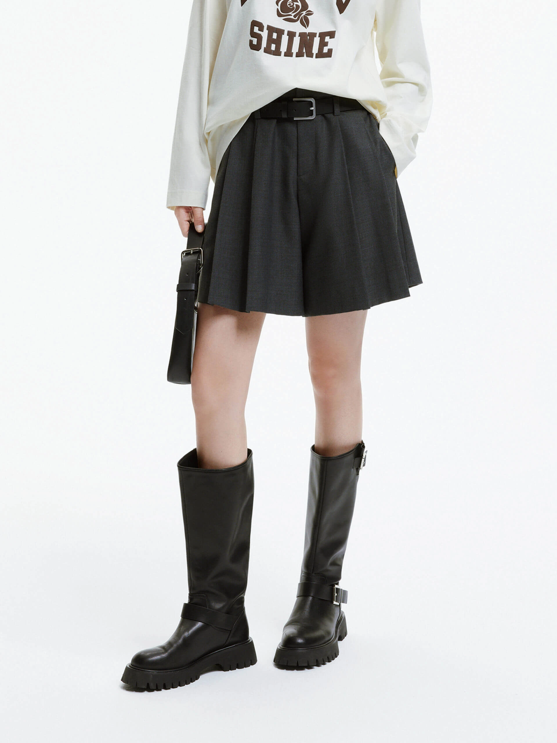 A-line Belt Shorts Static Resistant Fibers UV Protection