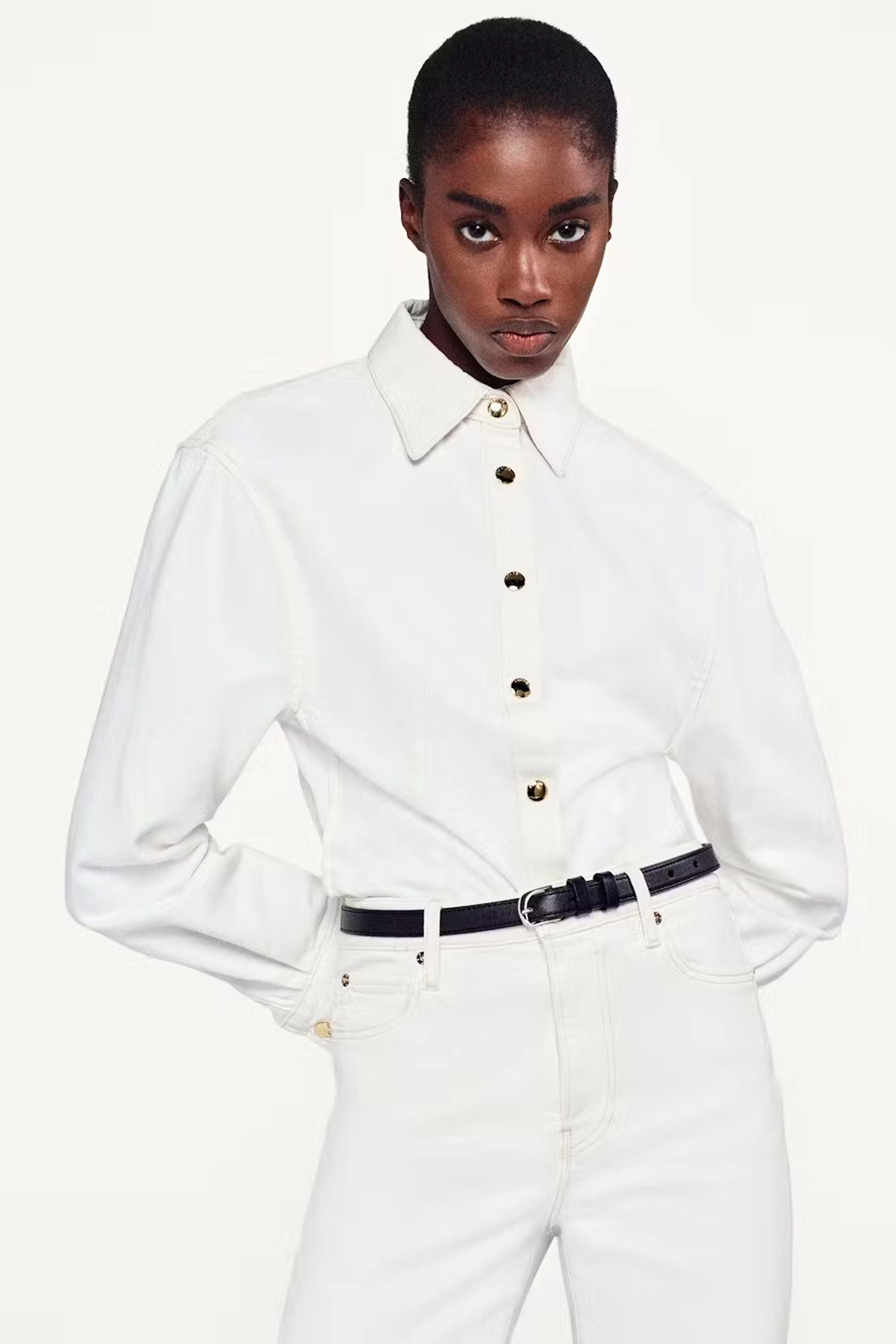 FRAME | The Sculpted Shirt - Au Natural Clean Sleek Comfort Quick drying material