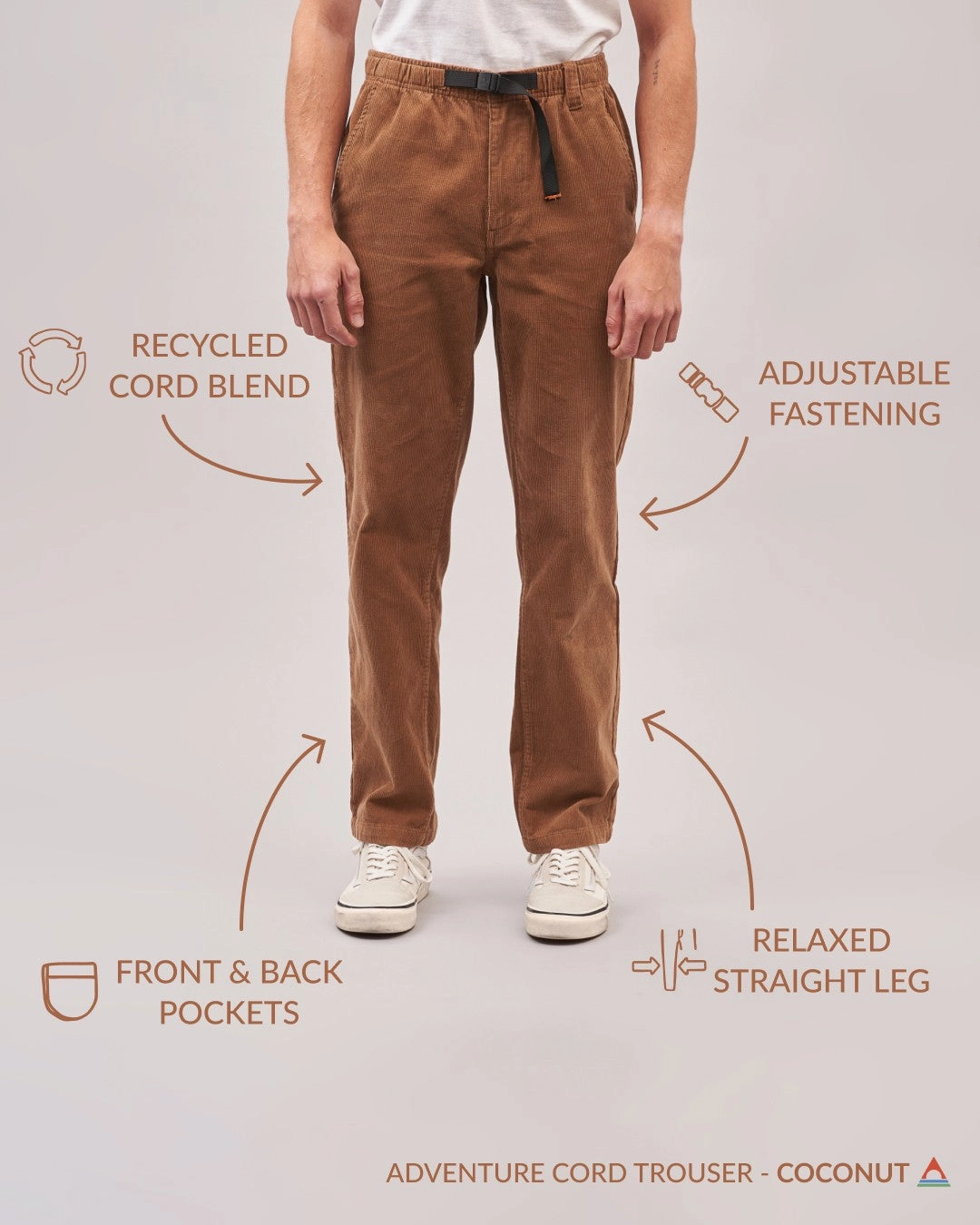 Chilly Weather Adventurer Cord Trouser - Coconut