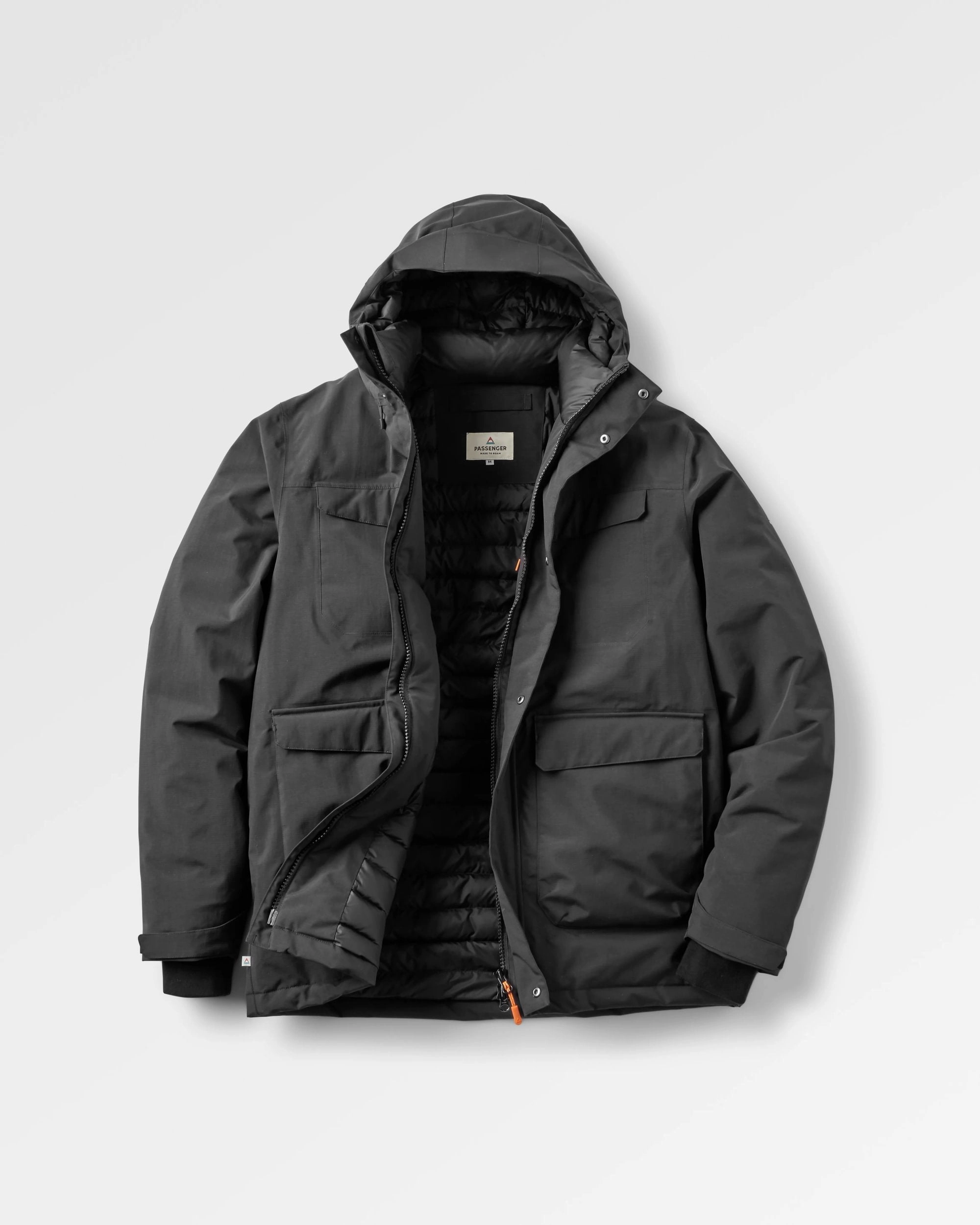 Relaxed Daily Style Explorer Waterproof Down Parka - Black