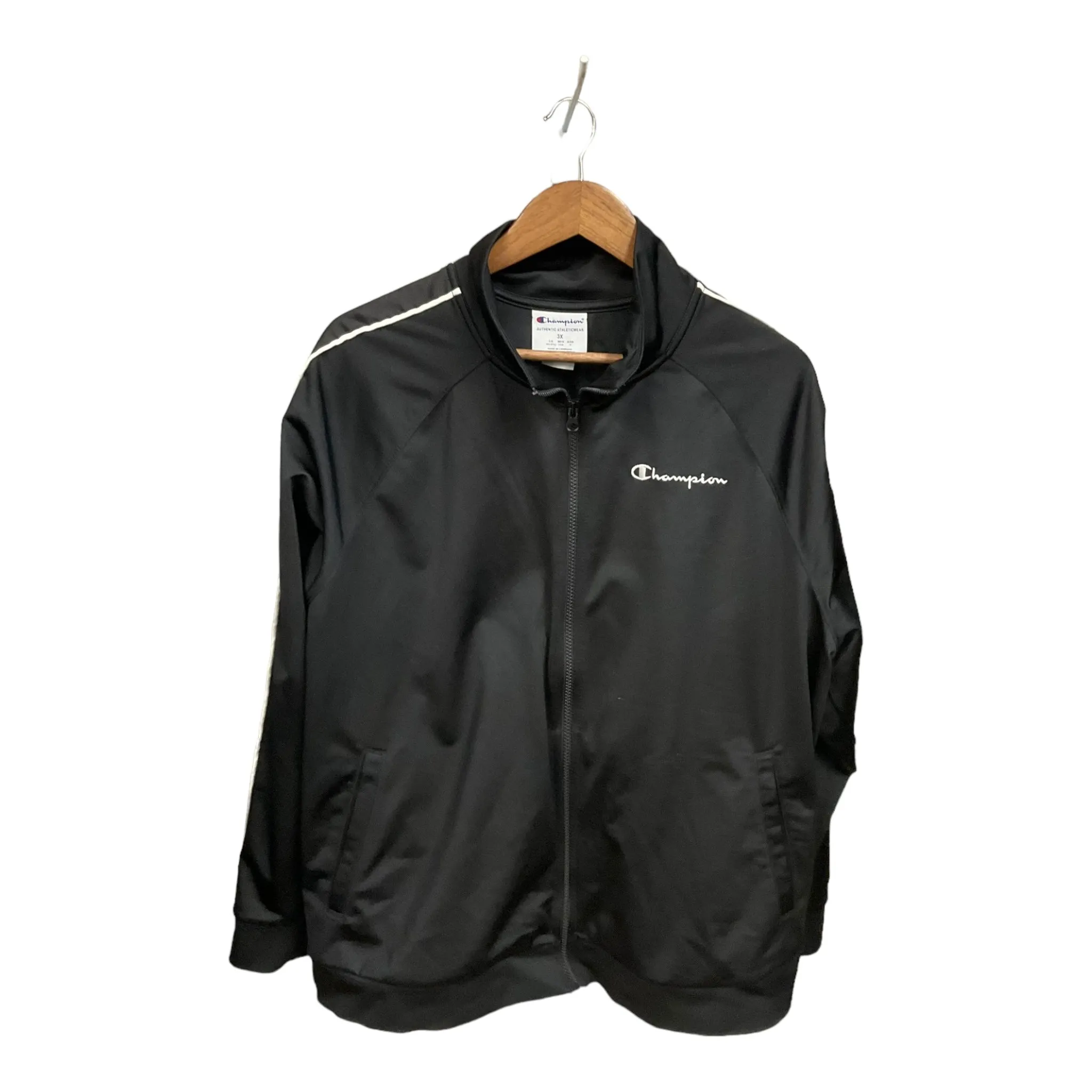 Chill Commute Fit Nylon Shell Construction Athletic Jacket By Champion In Black, Size: 3x