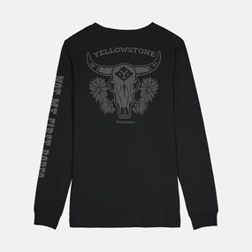 MeshPanelIntegration YELLOWSTONE BULL SKULL LONG SLEEVE SHIRT