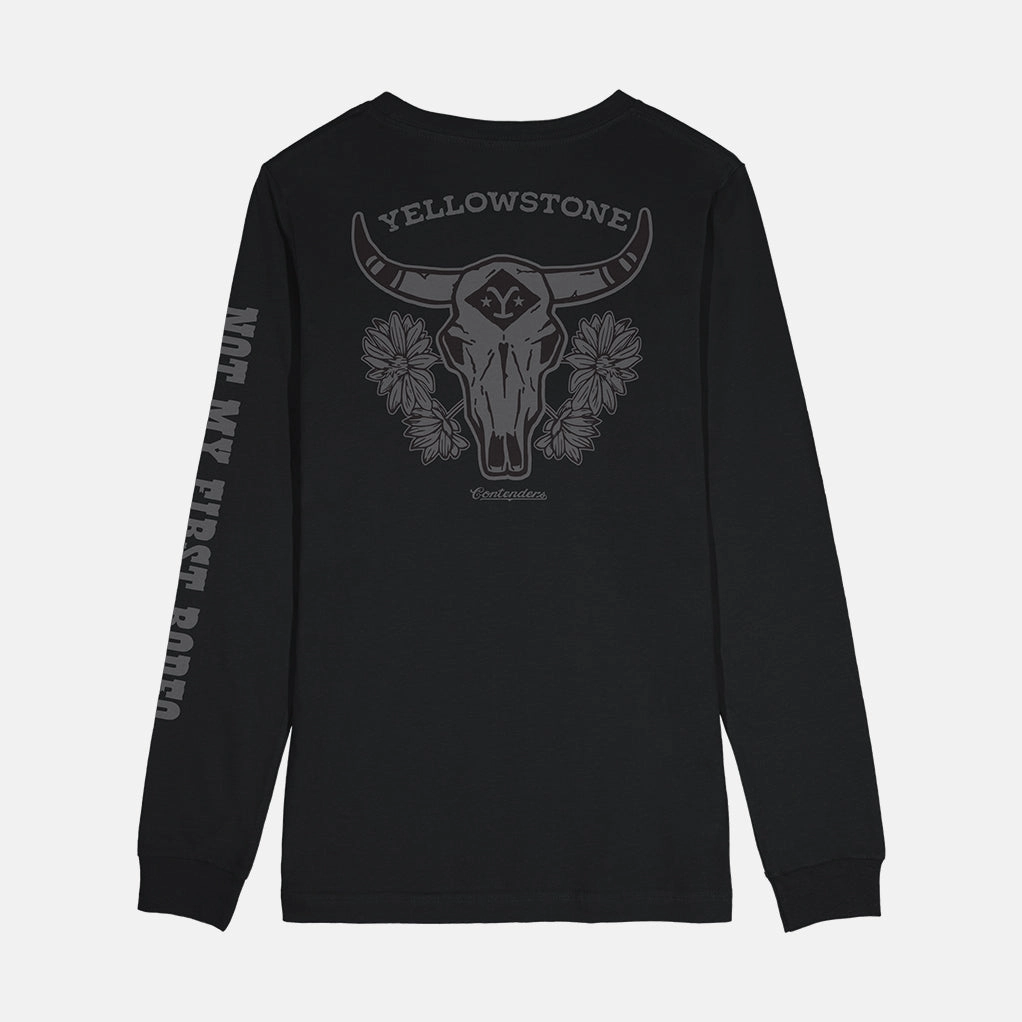 Tencel Lyocell Fiber Fashionable Tank YELLOWSTONE BULL SKULL LONG SLEEVE SHIRT