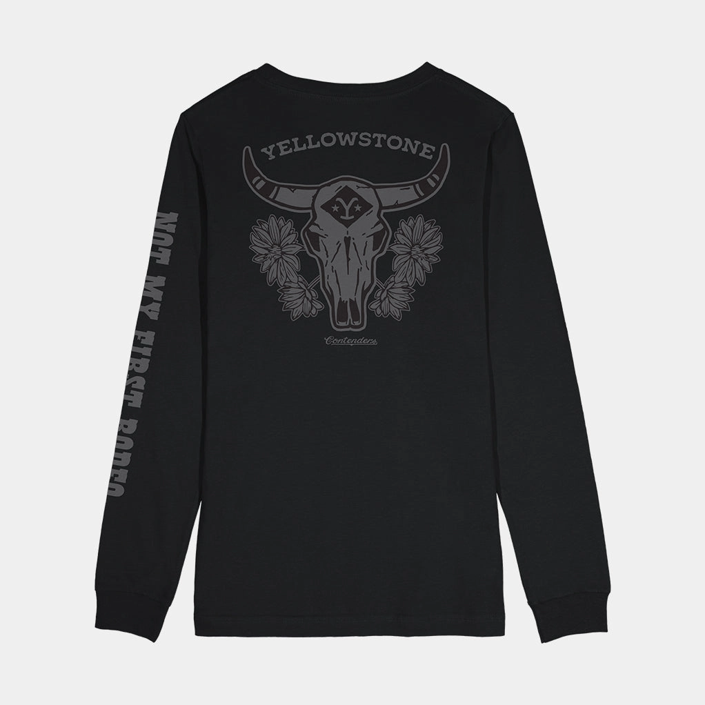 All Over Print Technique YELLOWSTONE BULL SKULL LONG SLEEVE SHIRT