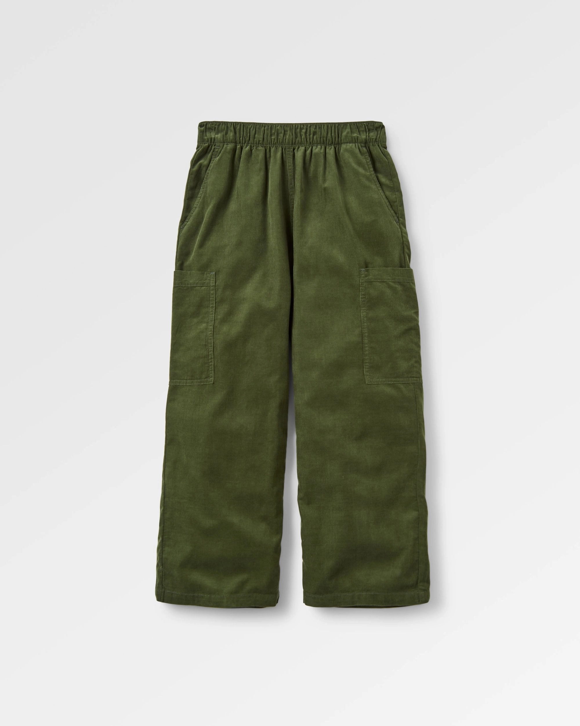 Air Circulation Someday Organic Cotton Corduroy Cropped Trouser - Fir Tree