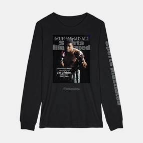 SPORTS ILLUSTRATED x ALI THE GREATEST COVER LONG SLEEVE SHIRT Stretch Technology AdjustableDrawstring