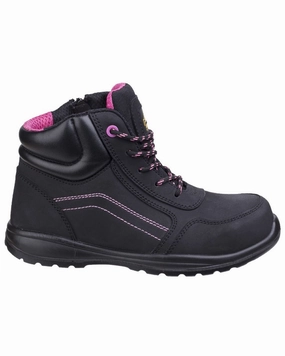 Amblers Safety Womens AS601 Lydia Side Zip Safety Boots Handcrafted Stitching