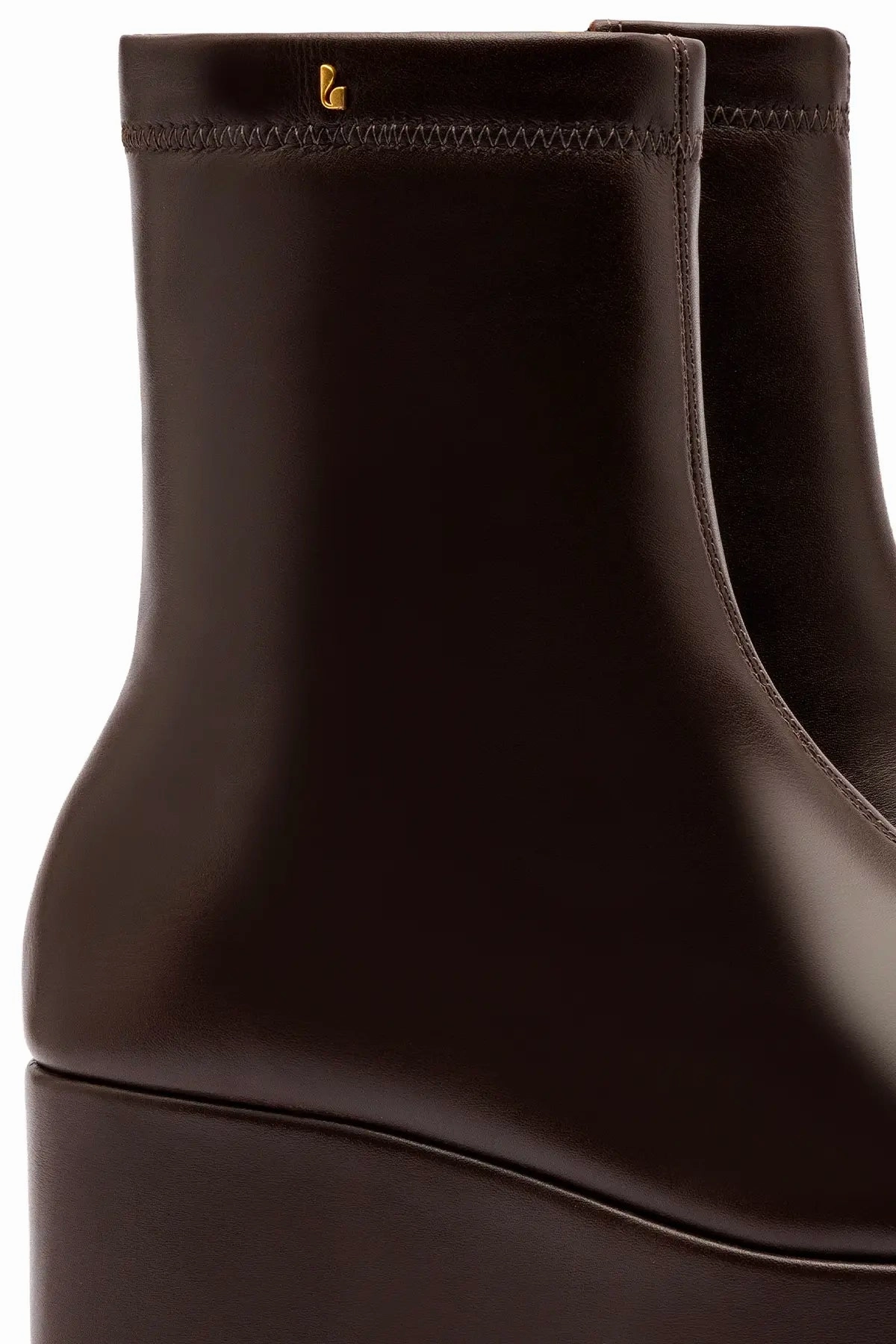 Strong Mood Dani Flatform Boot In Brown Leather