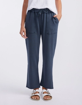 Raw Edge Lounge Pant - Washed Navy Everyday Comfort Wear