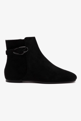 Mini Verona Boot In Black Suede Patterned Surface