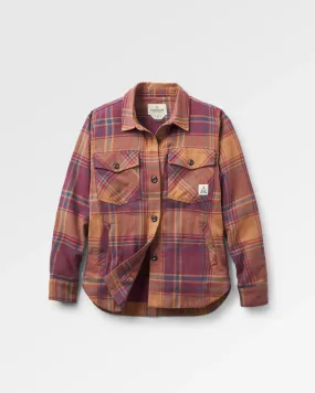Spring Collection Striped Design Stella Organic Cotton LS Shirt - Toffee Check