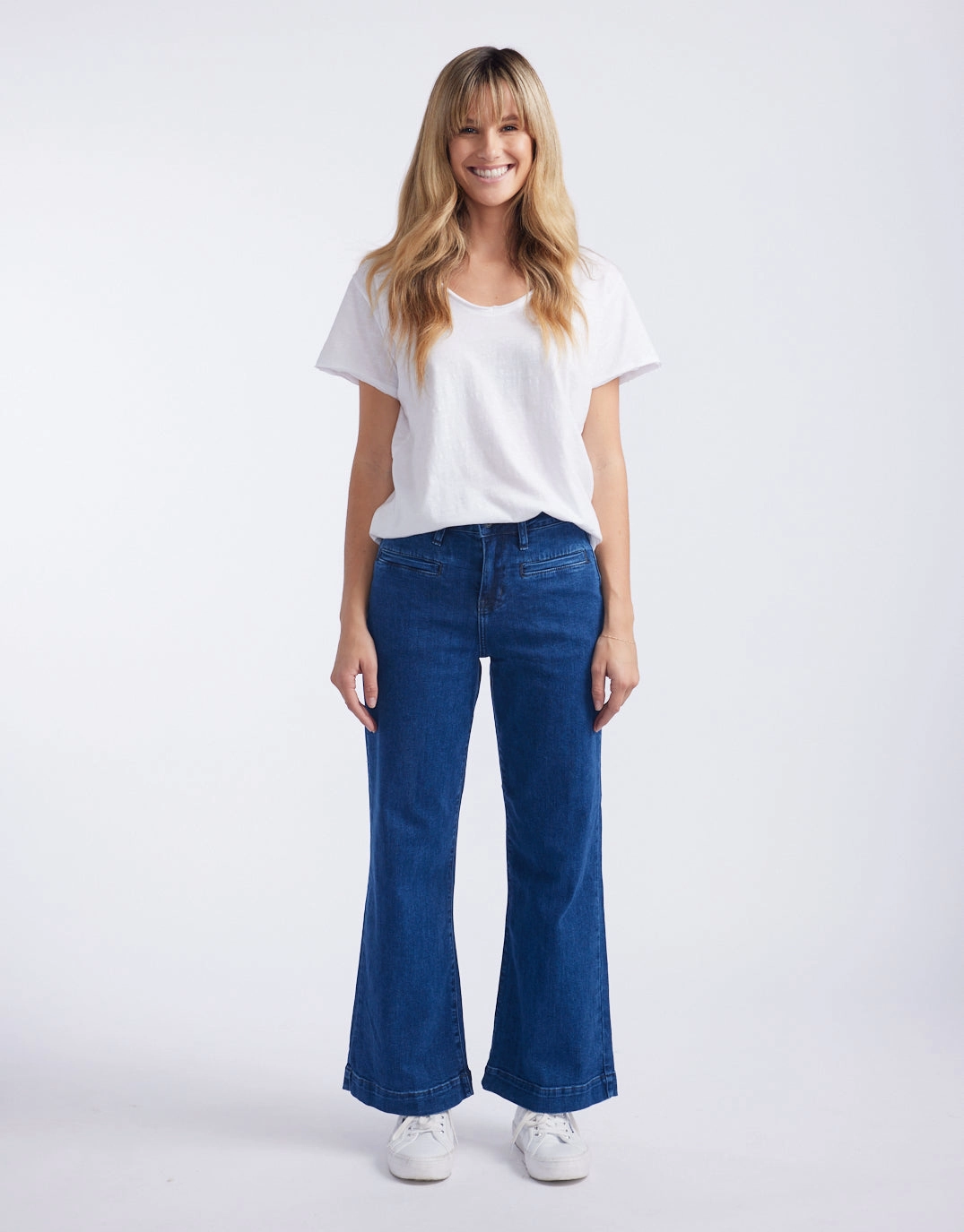 All Around Fit Clean Finish Freya Jeans - Mid West Blue