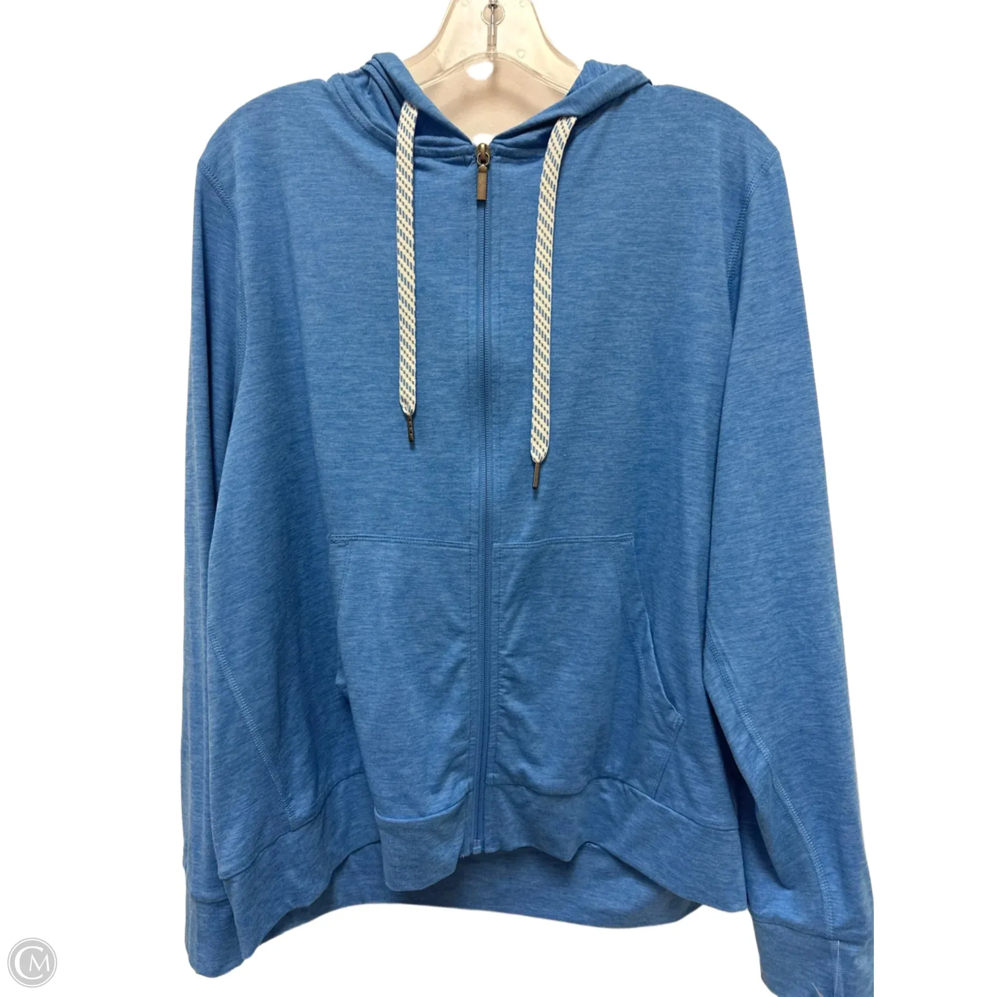 Athletic Jacket By Members Mark In Blue, Size: Xl Microfiber texture
