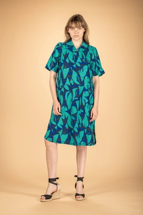 ZE2406R Barbara Dress - Majorelle Hibiscus Petite friendly