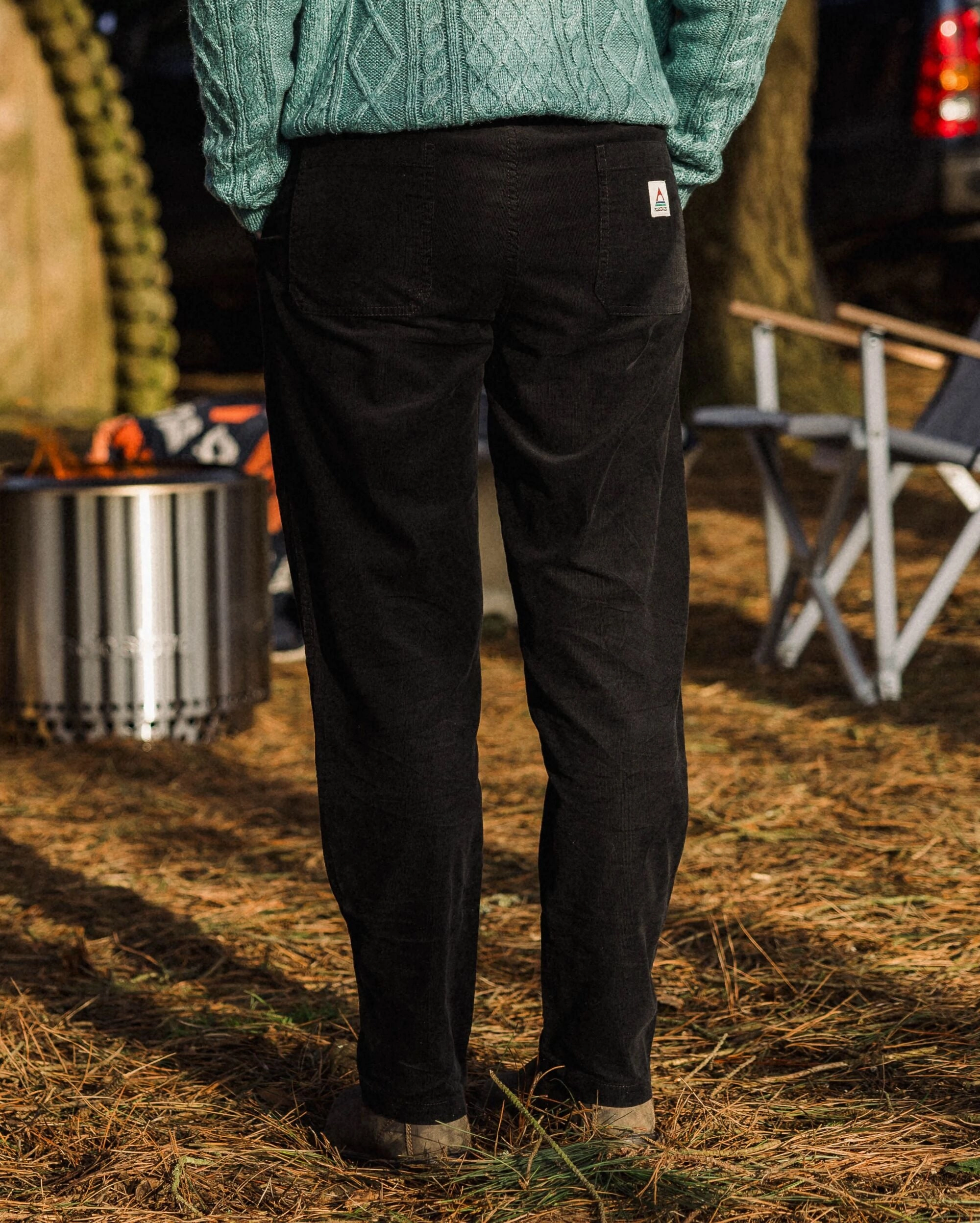 Air Comfort Adaptable Fit Compass Recycled Corduroy Trouser - Black