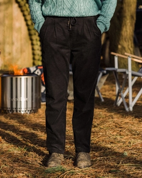 Compass Recycled Corduroy Trouser - Black ComfortFit Body Friendly
