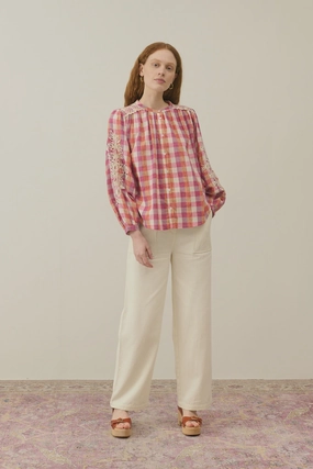 Louise Misha Arlovie Pants in Cream Quick Comfort Elasticized Cuffs