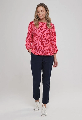 Office Friendly Slim Comfort Stretch Light Poplin Folly Trouser ?C Navy