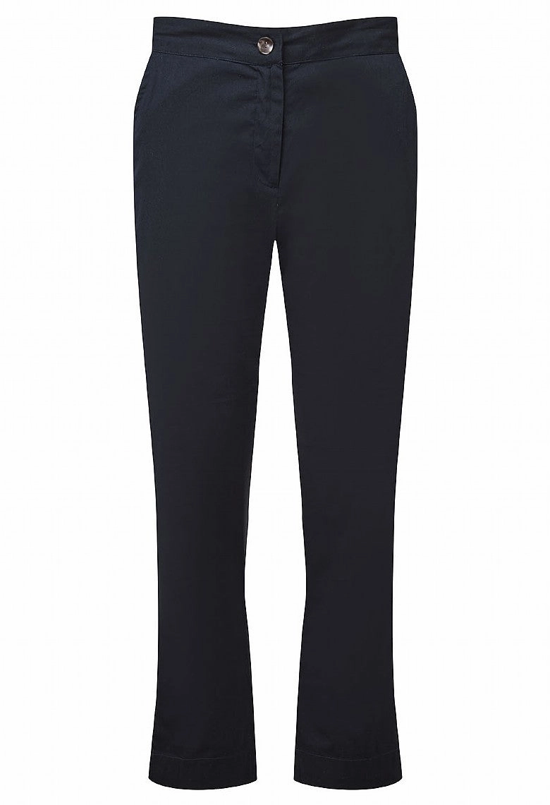 Stretch Light Poplin Folly Trouser ?C Navy Non Restrictive Fit