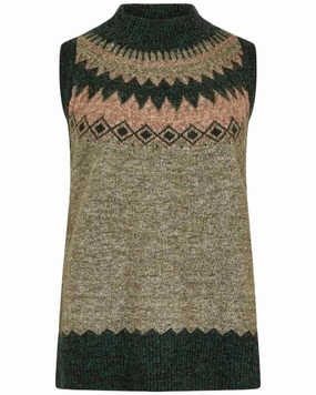 Dubarry Womens Doyle Fair Isle Pattern Vest Multi pockets Polarized Sun Protection