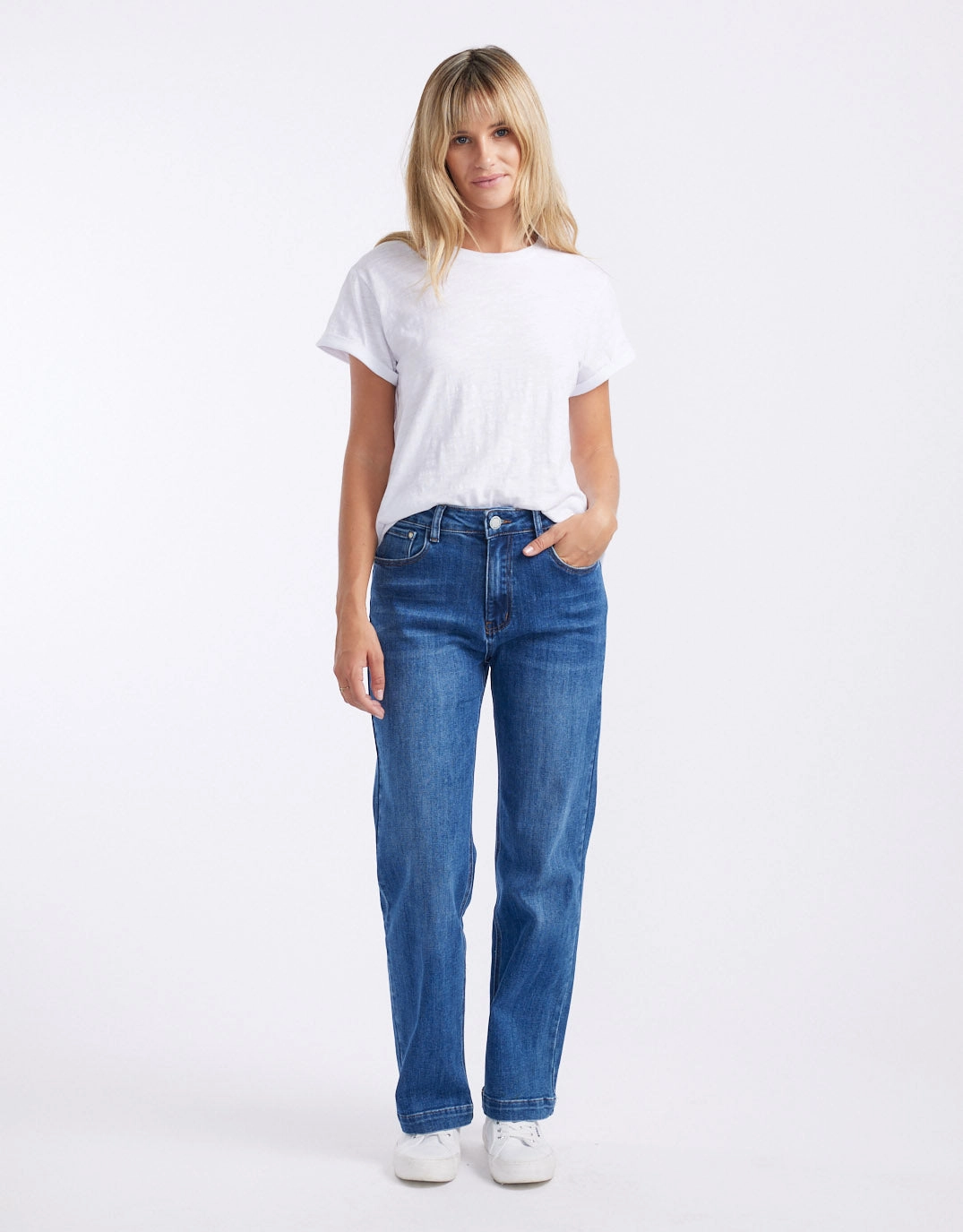 Stretch Straight Leg Jean - Dark Blue Spring Mood Slim