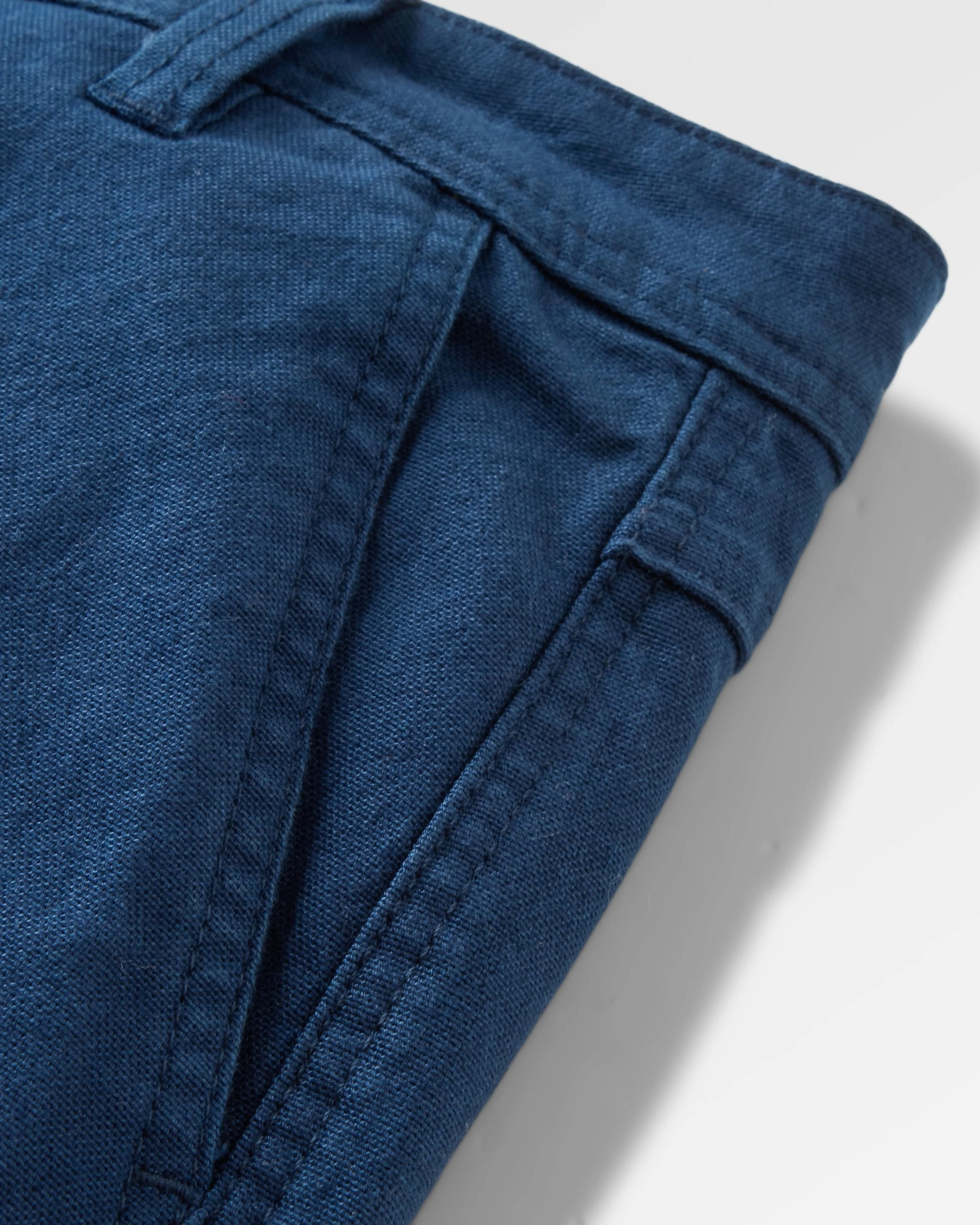 HighRiseWaist Vantage Organic Cotton Trouser - Rich Navy