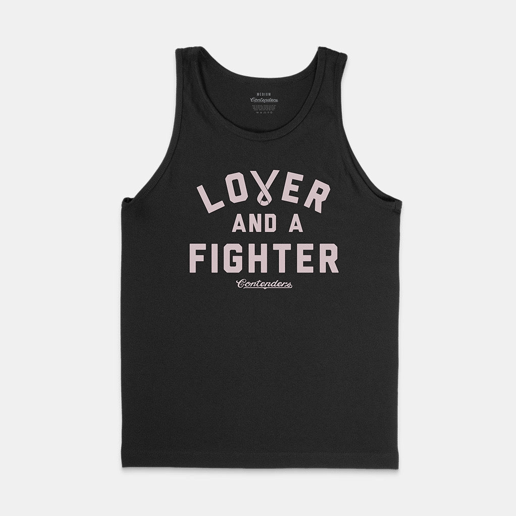 Architectural Tailoring Fitted Design WOMEN'S BREAST CANCER AWARENESS LOVER & FIGHTER RACERBACK TANK