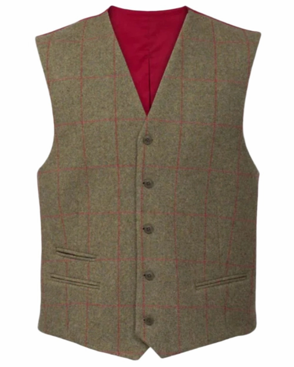 Snag Free Fabric Alan Paine Mens Combrook Tweed Lined Back Waistcoat
