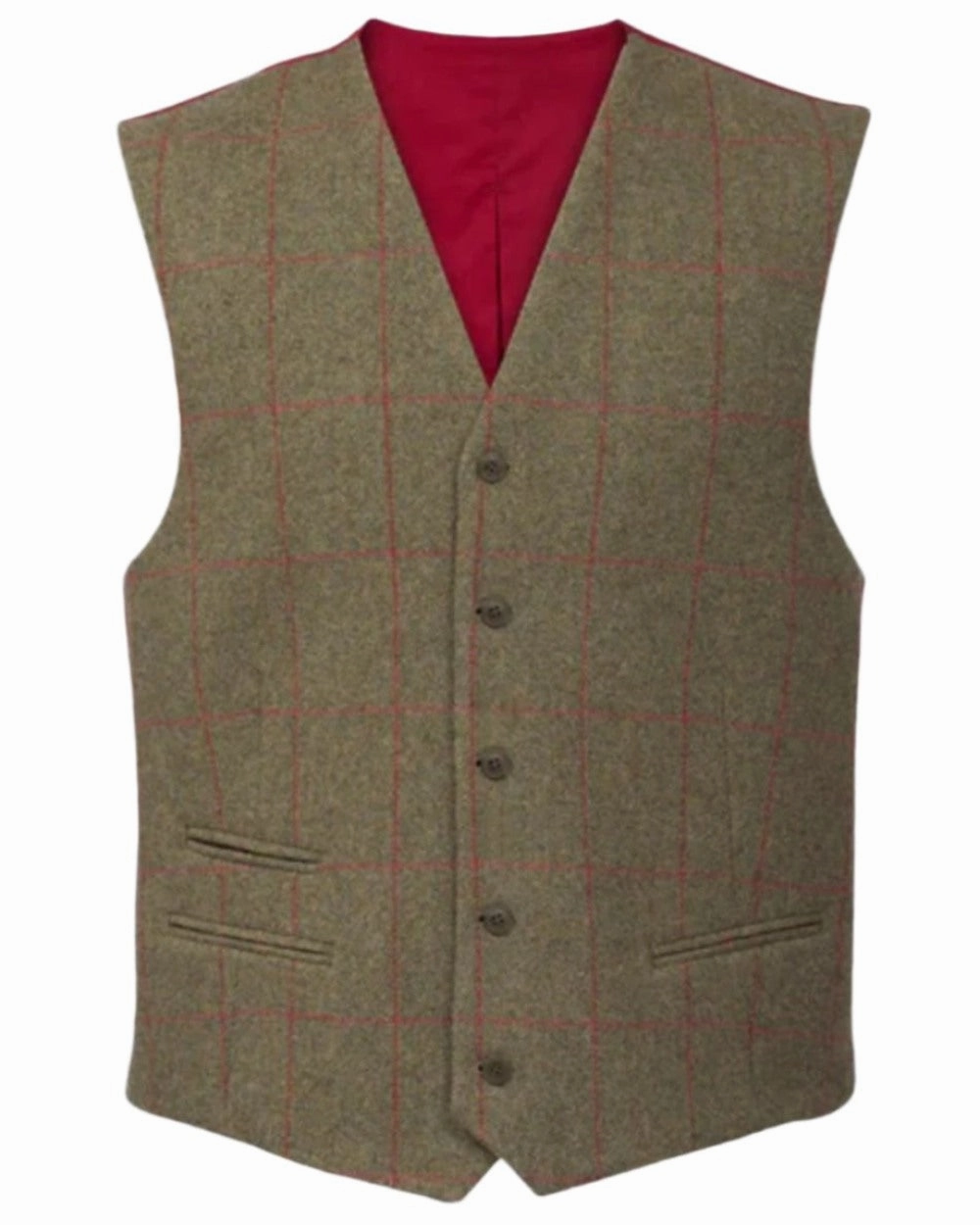 Alan Paine Mens Combrook Tweed Lined Back Waistcoat Cool Season Windproof Thermal Shell