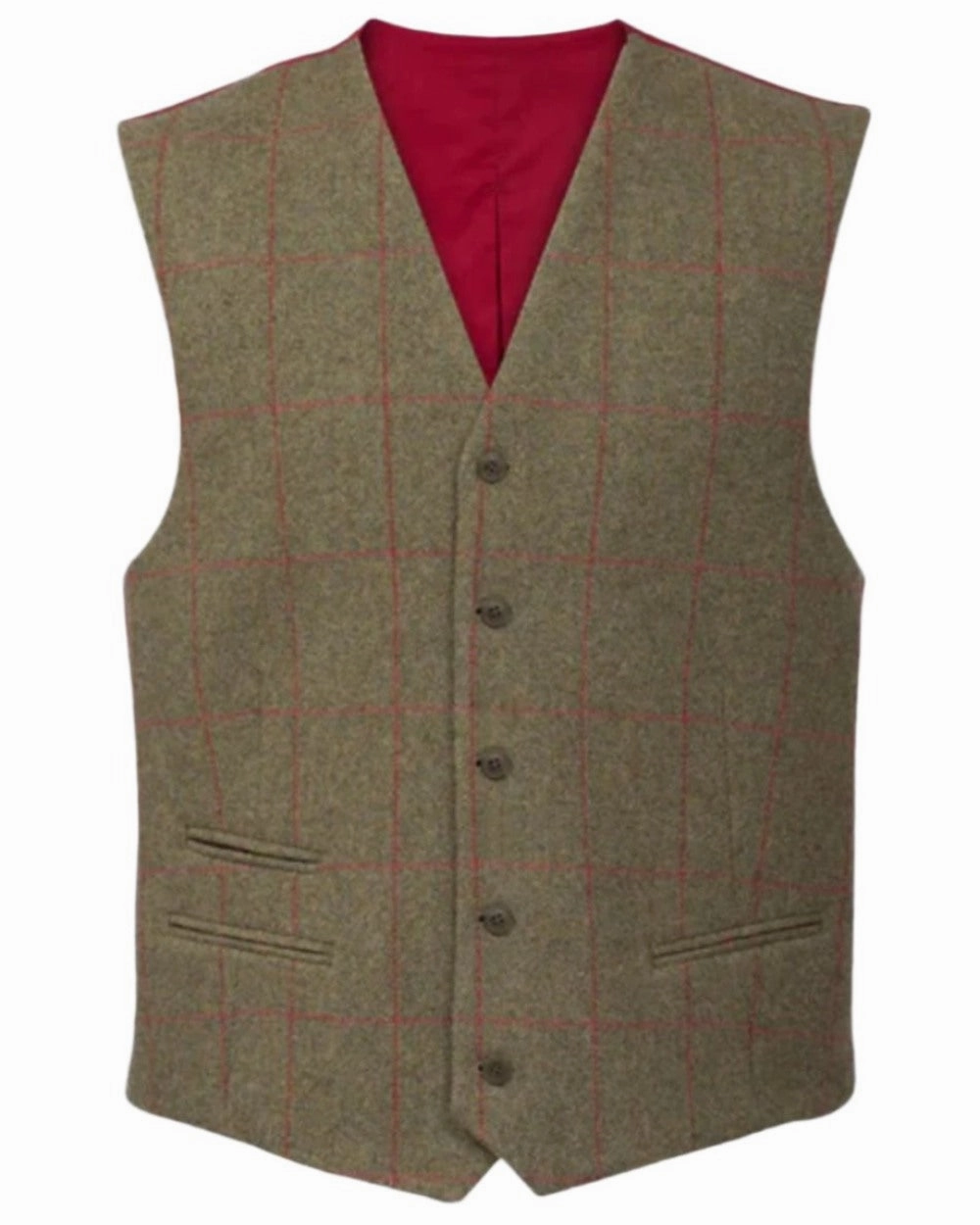 Heat Reflective Lining Articulated Ergonomic Fit Alan Paine Mens Combrook Tweed Lined Back Waistcoat