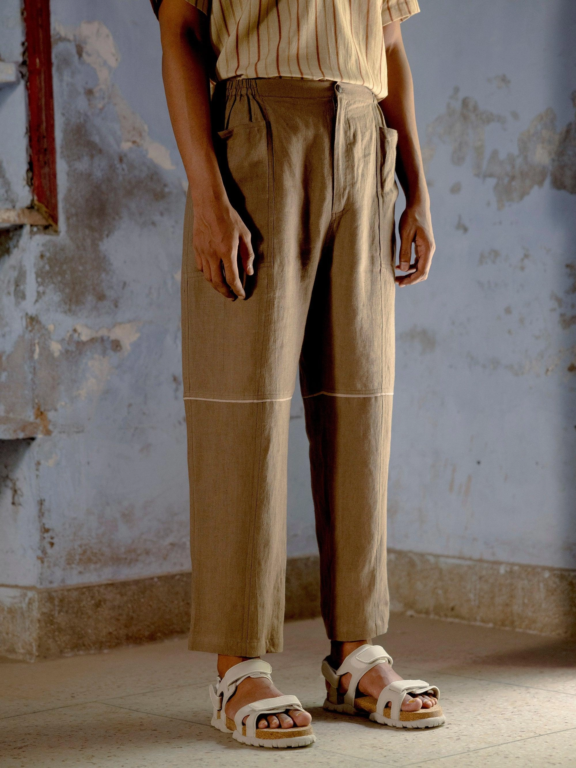 Relaxed Linen Pants Layered Wear