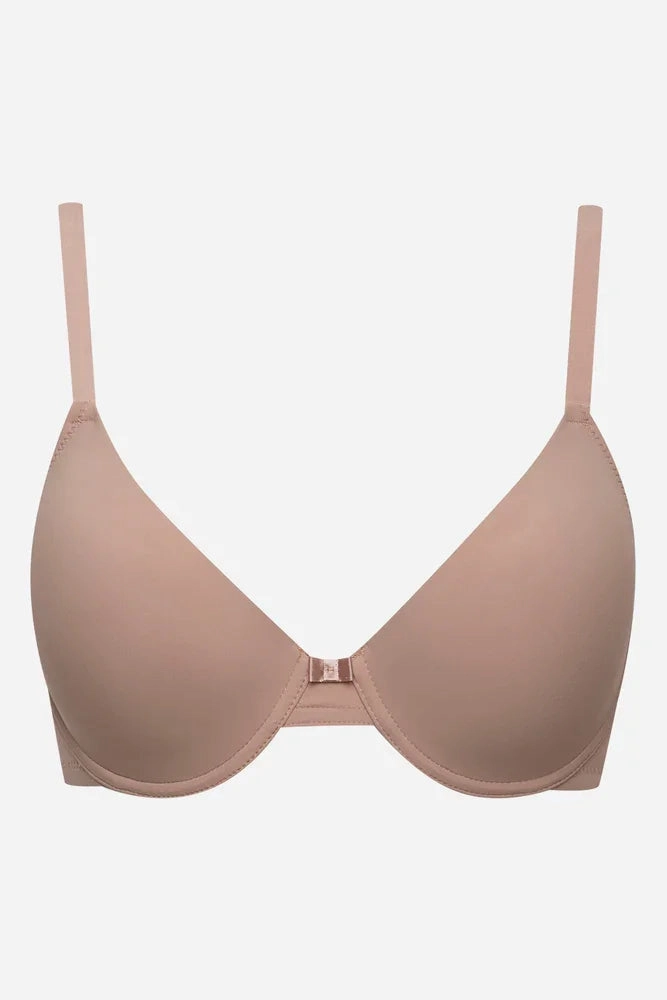 2 Pack Smooth T-Shirt Bras Black And Natural Durable Build