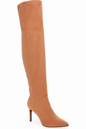 Comfortable Tongue JEFFREY CAMPBELL | Pillar Stetch Suede Heel Boot -Blush