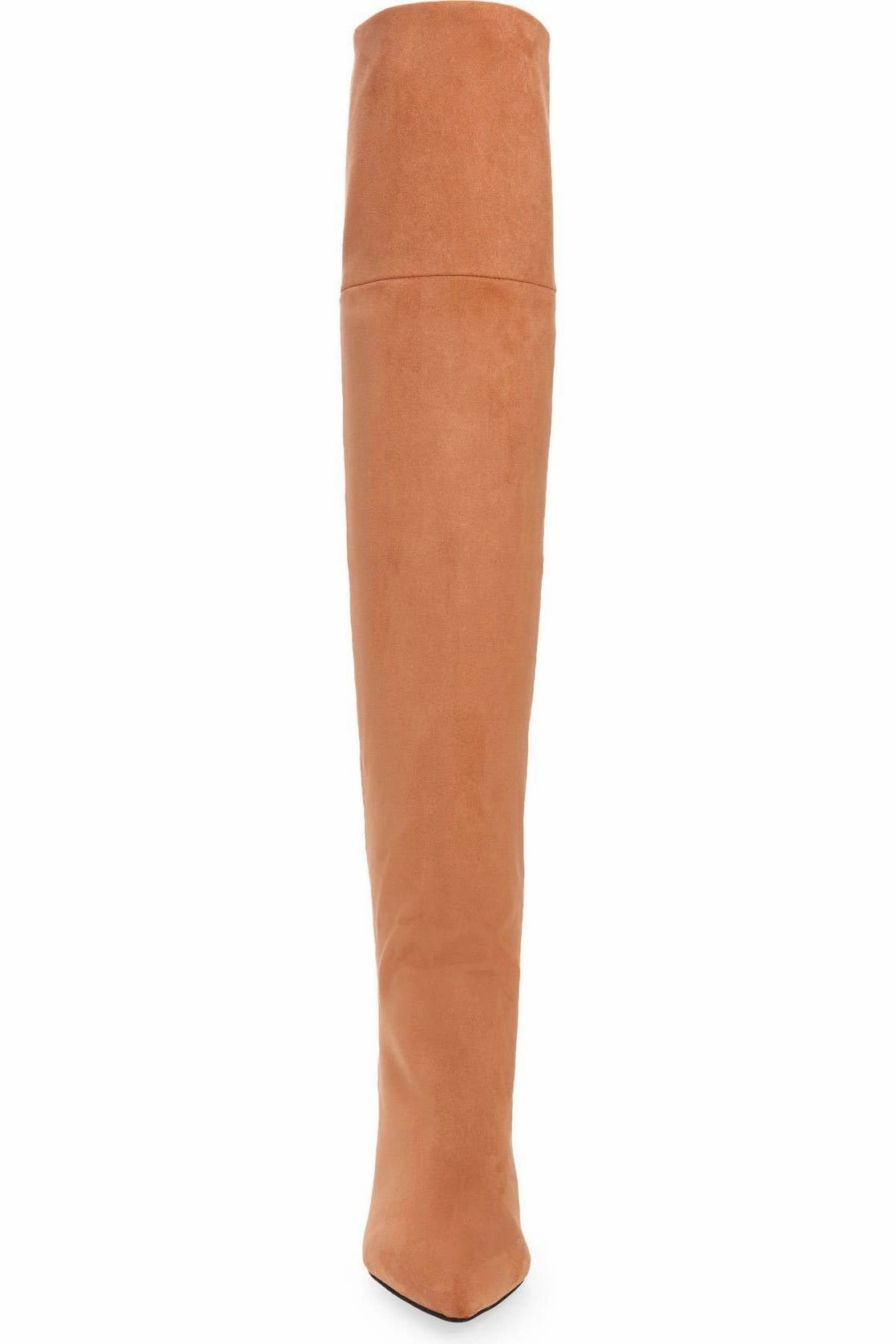 JEFFREY CAMPBELL | Pillar Stetch Suede Heel Boot -Blush Anti Friction Elastic Collar