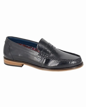 Roamers Mens Hi-Shine Saddle Loafers Running Light