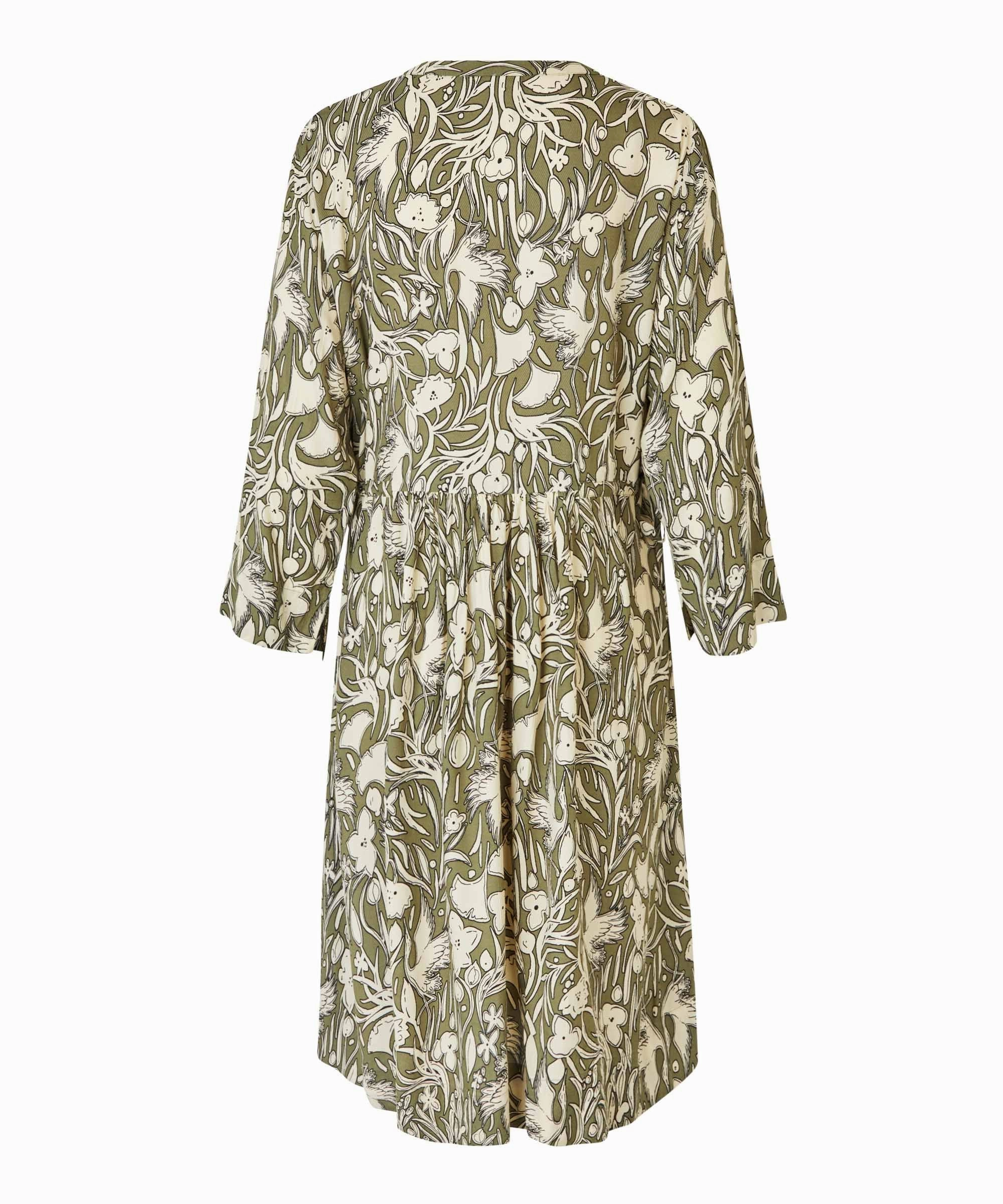 1010490 MaNimat Dress - D. Lichen Green Warm Undertone