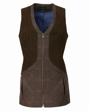 Laksen Pippa Linhope Tweed Zip Shooting Vest Extra Layer Piece Noise Free Zipper